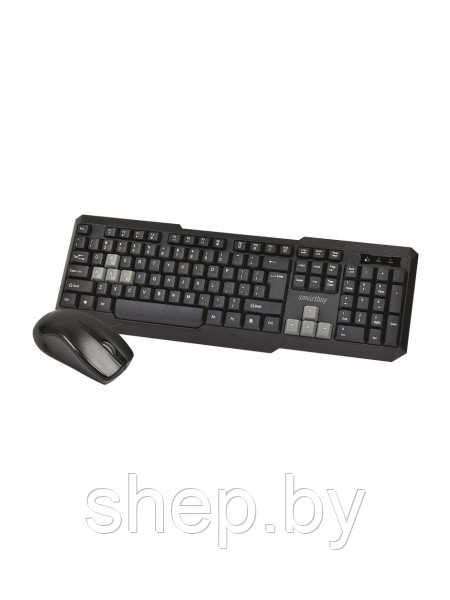 Беспроводной комплект клавиатура + мышь Smartbuy 230346AG-KG цвет: черно-серый - фото 1 - id-p188017214