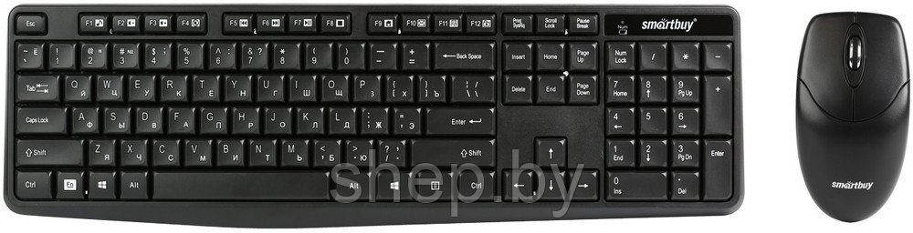 Беспроводной комплект клавиатура + мышь Smartbuy 235380AG цвет: черный - фото 2 - id-p188017927