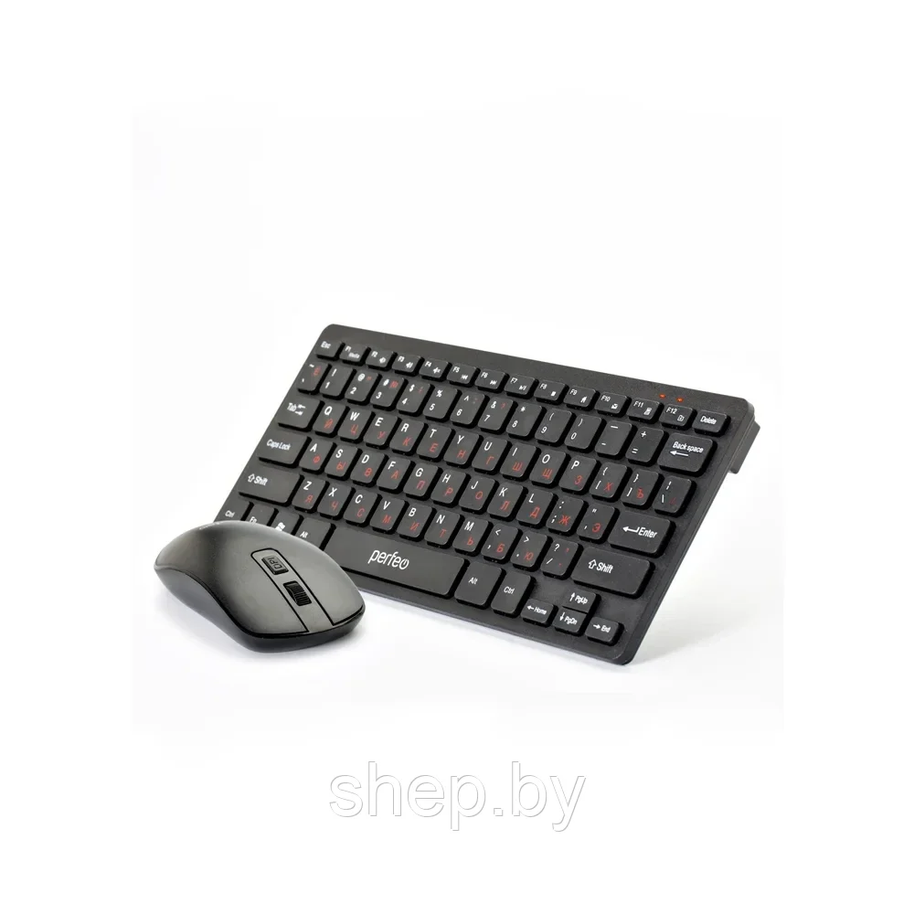 Беспроводной комплект клавиатура + мышь Perfeo mini COMBO PF_B4898 цвет: черный - фото 1 - id-p188018845
