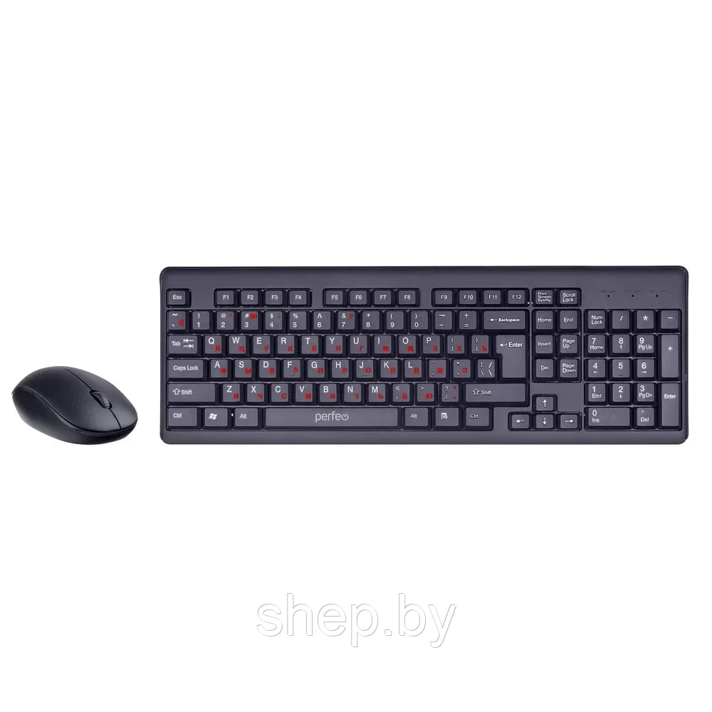 Беспроводной комплект клавиатура + мышь Perfeo TEAM PF_A4785 цвет: черный - фото 2 - id-p188019298