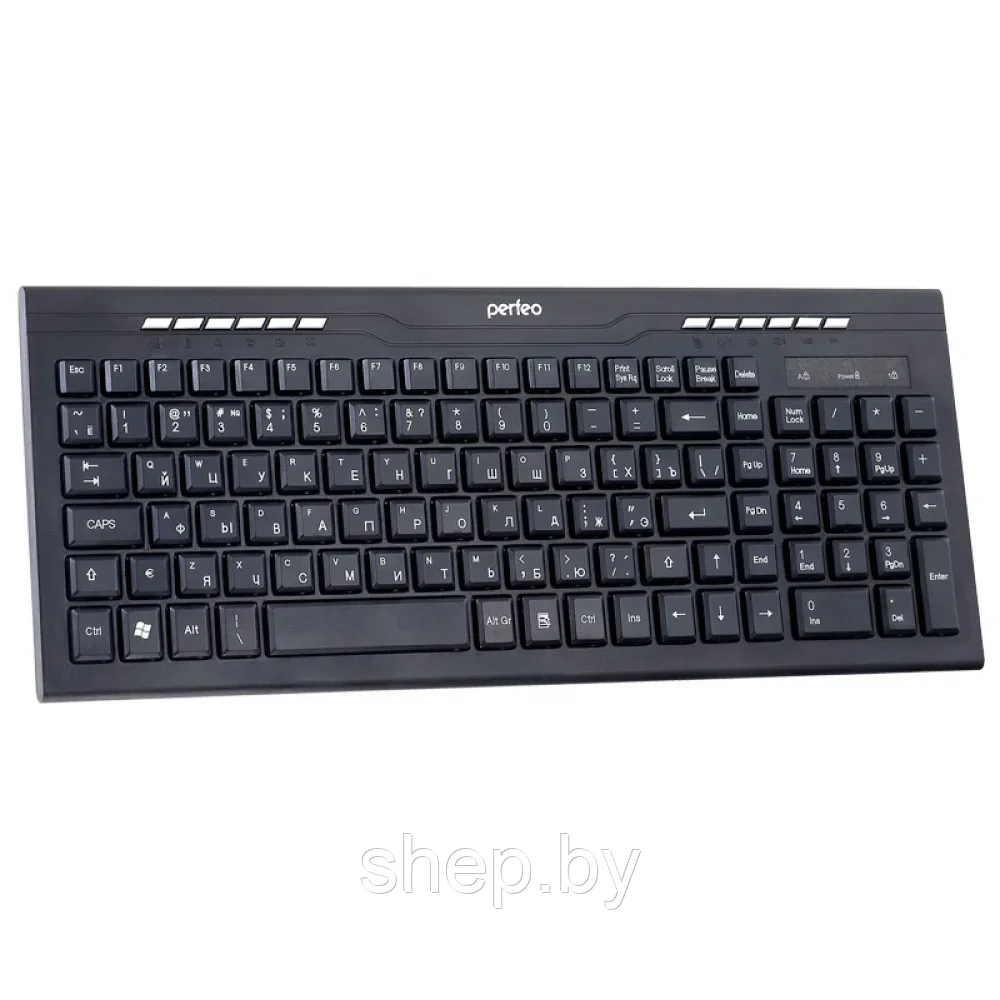 Беспроводная клавиатура Perfeo MEDIUM PF_4510 (черная, USB) - фото 1 - id-p188020403