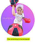 Груша боксёрская детская напольная на стойке, Чемпионский набор для бокса 7555В + перчатки, боксёрский набор, фото 3