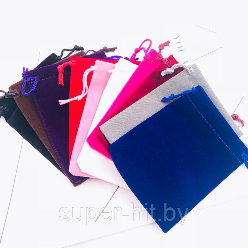 Бархатный мешочек подарочный, 5x7 см, цвета в ассортименте - фото 2 - id-p188039336