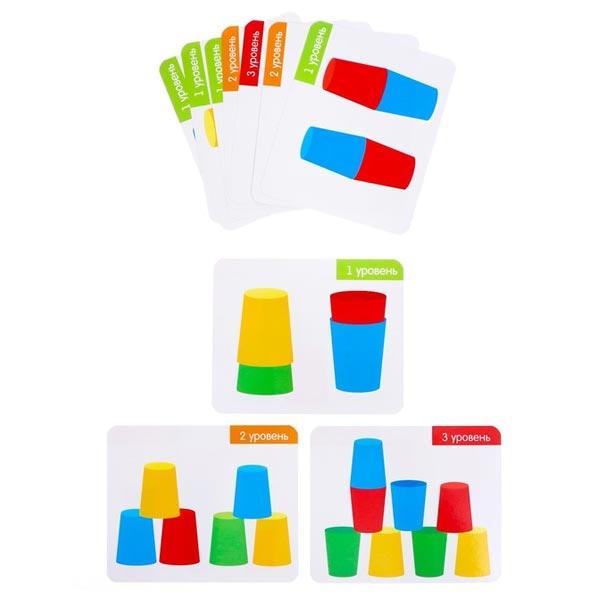 Развивающий набор IQ-ZABIAKA Цветные стаканчики - фото 4 - id-p188039803
