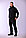 Костюм из флиса 180 г/м2. Цвет: Черный. Куртка худи, брюки., фото 3