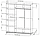 Шкаф-купе Симпл Зеркало 2,4м (3 створки) дуб сонома МК Стиль, фото 3