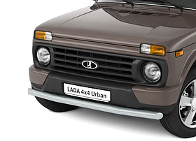 Защита переднего бампера одинарная 63 мм (ППК) на LADA 4x4 Urban с 2015