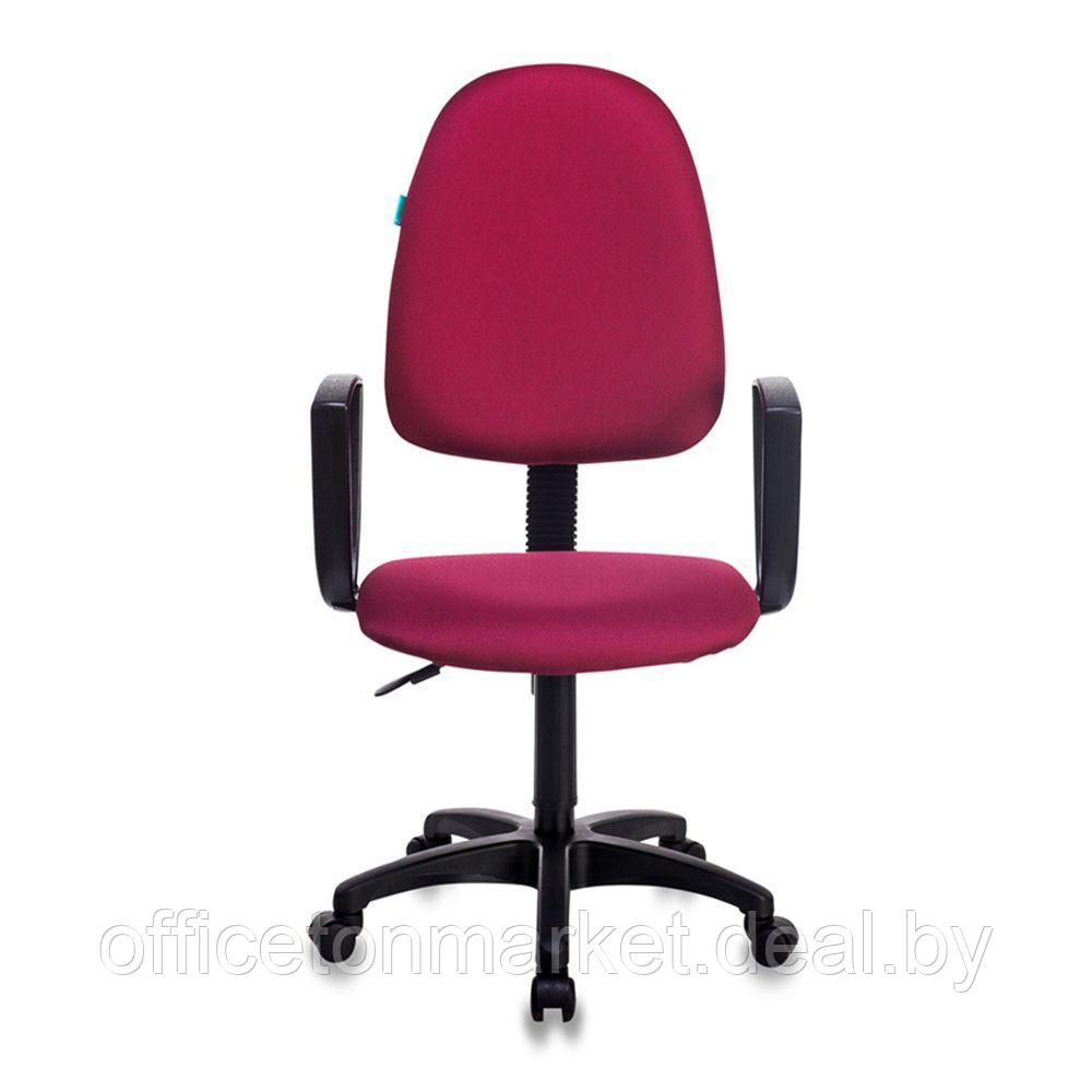 Кресло для персонала "Бюрократ CH-1300N/CHERRY Престиж+", пластик, ткань, бордовый - фото 2 - id-p172829071