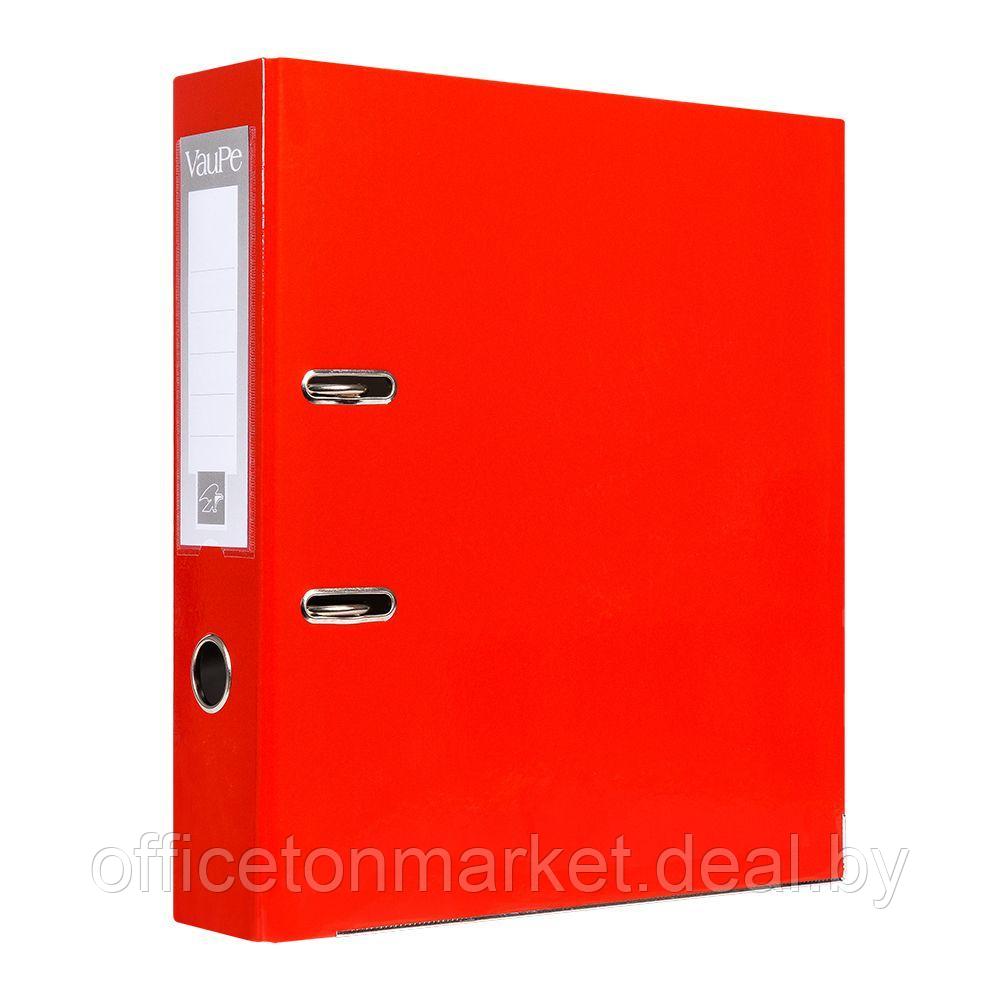 Папка-регистратор "VauPe", А4, 75 мм, ламинированный картон, красный - фото 1 - id-p188070556