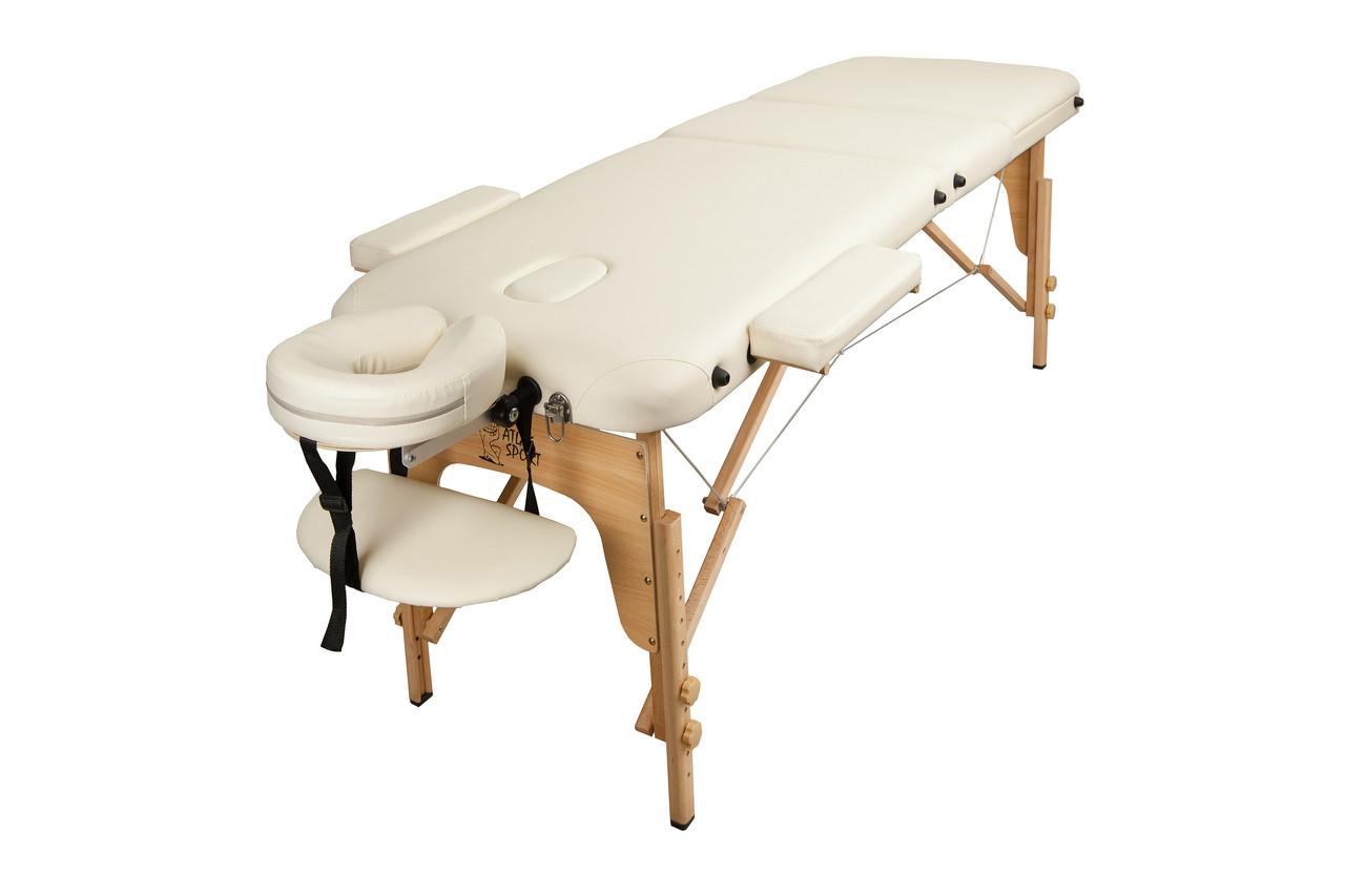 Массажный стол Atlas Sport 70 см складной 3-с деревянный - фото 1 - id-p188072448