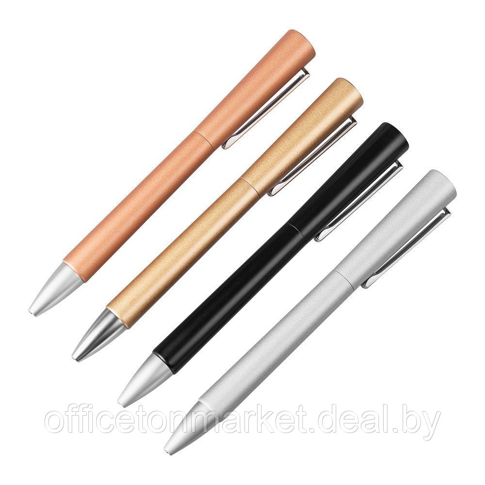 Ручка шариковая автоматическая "Cocoon", 1.0 мм, черный, серебристый, стерж. синий - фото 3 - id-p137125099