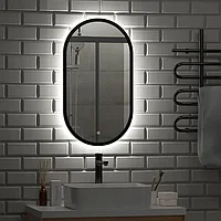 Зеркало с подсветкой Континент Prime Black LED 45х80