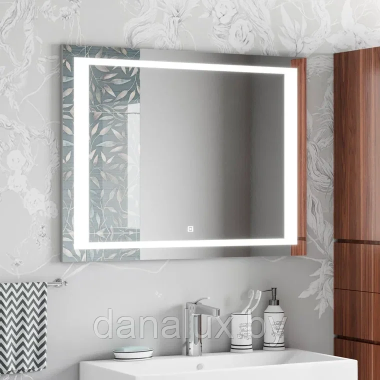 Зеркало с подсветкой Континент Quattro LED 80х60 - фото 2 - id-p187410695