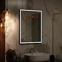 Зеркало с подсветкой Континент Frame Black LED 70x100