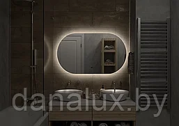 Зеркало с подсветкой Континент Fleur LED 100х60 ореольная холодная подсветка и бесконтактный сенсор