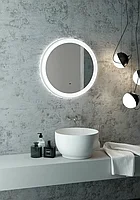 Зеркало с подсветкой Континент Planet White LED D70 ореольная теплая подсветка и бесконтактный сенсор