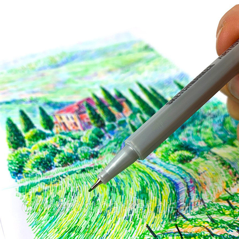 Ручка капиллярная "Sketchmarker", 0.4 мм, желто-оранжевый - фото 3 - id-p187758784