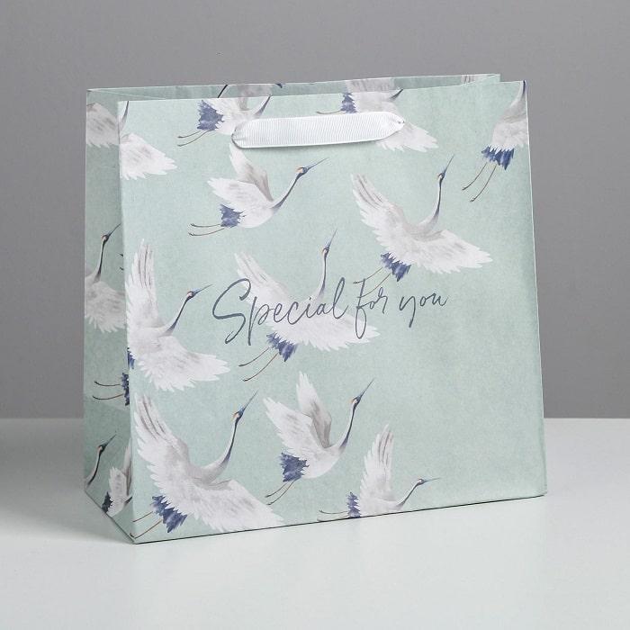 Пакет подарочный «Птица счастья» 23 × 27 × 11,5 см