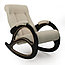 Кресло-качалка модель 4 каркас Венге ткань Мальта-01 с лозой, фото 4