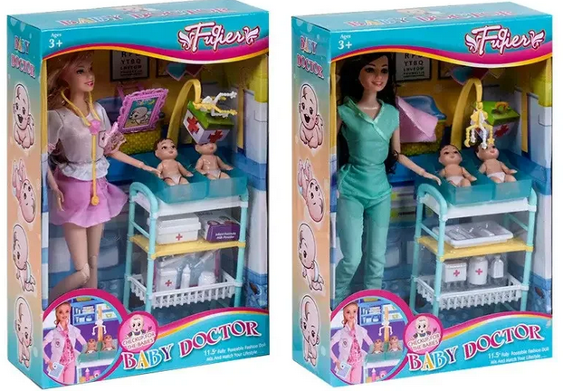 Детский игровой набор Кукла Доктор врач Барби с аксессуарами для девочек