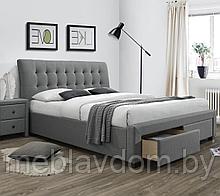 Кровать Halmar PERCY 160 (серый) (160х200)