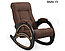 Кресло-качалка модель 4 каркас Венге ткань Мальта-15 с лозой, фото 3
