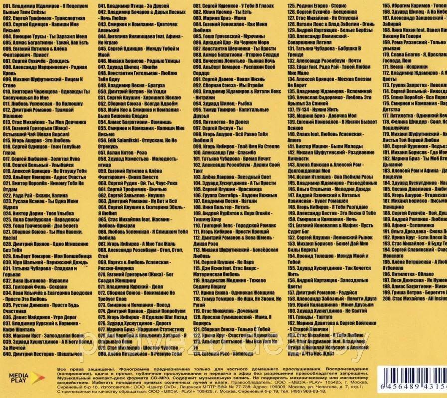 Дискотека "Бездна Года": Шансон (200 хитов) (MP3) - фото 2 - id-p144374266