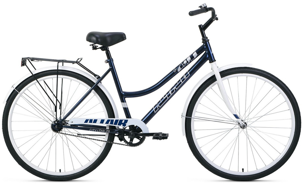 Городской велосипед Altair ALTAIR CITY 28 low (19 quot; рост) темно-синий/белый 2021 год (RBKT1YN81007) - фото 1 - id-p175842133