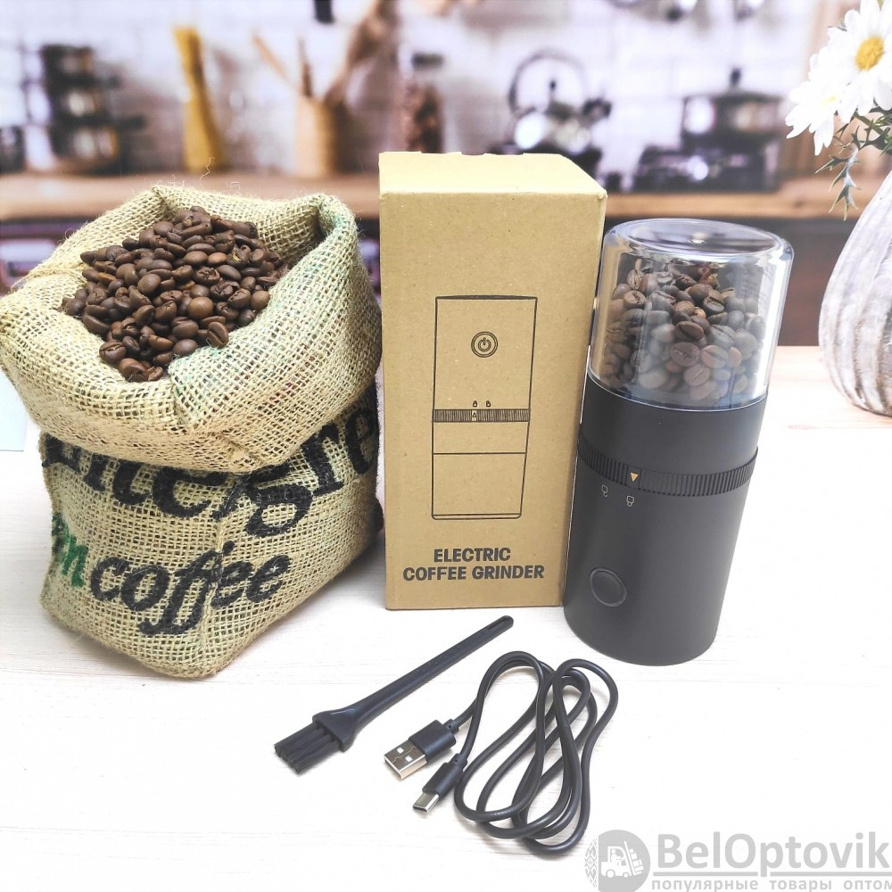 Кофемолка портативная Electric Coffee Grinder для дома и путешествий, USB - фото 4 - id-p188040128