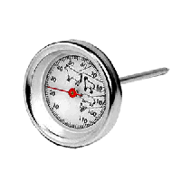Термометр д/мяса (0+120С) сталь,пластик; D=52,L=165/145мм; металлич.,красный