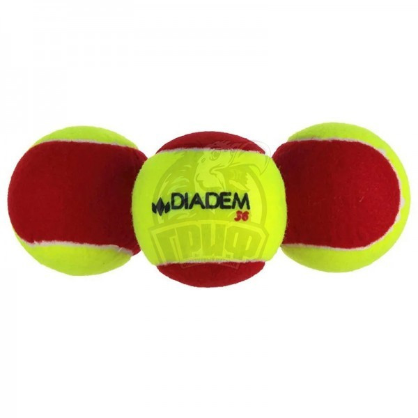 Мячи теннисные Diadem Stage 3 Red (3 мяча в пакете) (арт. BALL-CASE-RED-3) - фото 1 - id-p188119648