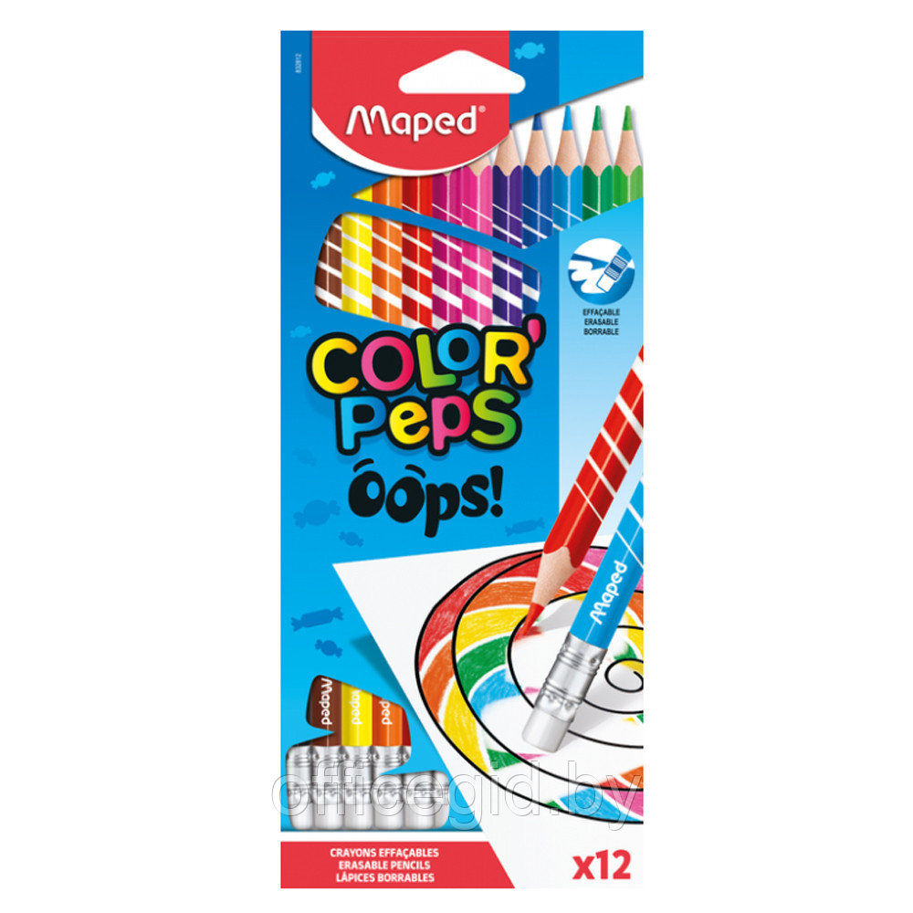 Цветные карандаши "Color' Peps Oops", 12 цветов