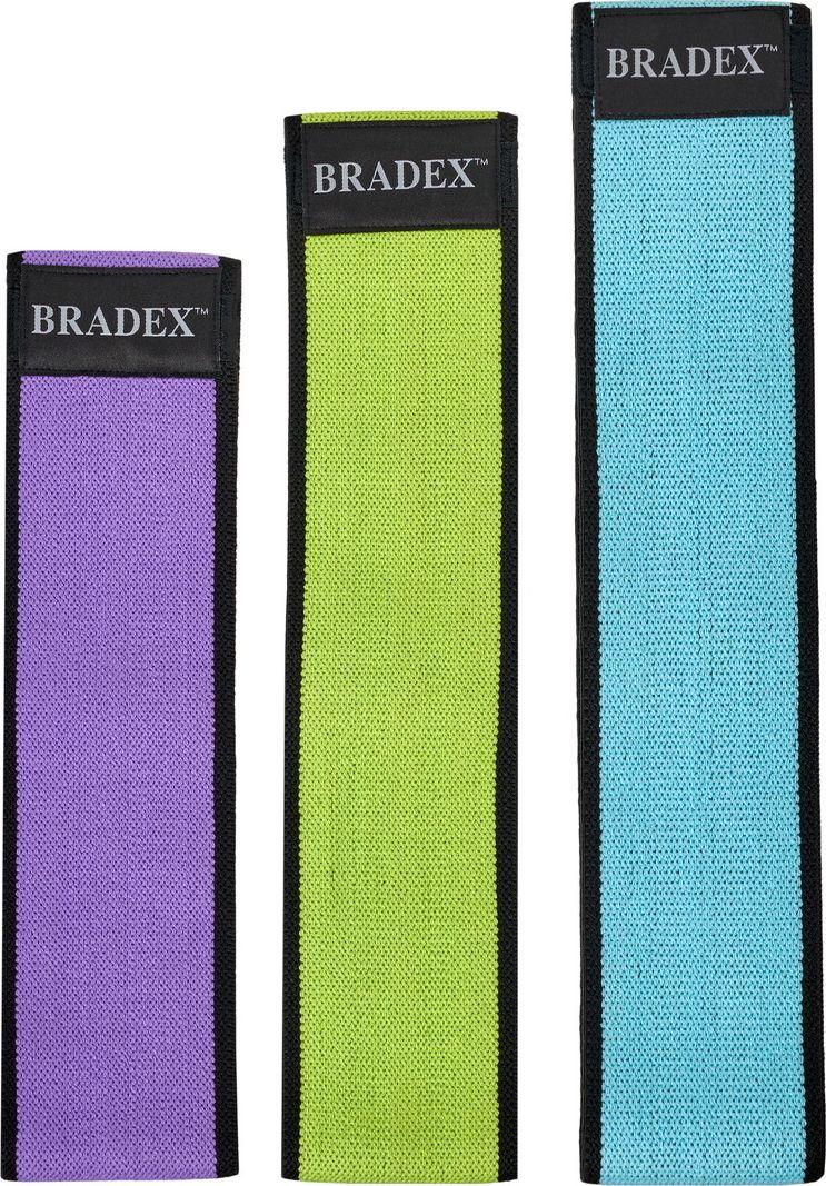 Набор текстильных фитнес резинок Bradex SF 0748 размер S/M/L нагрузка 5-22 кг