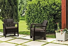 Набор уличной мебели Tarifa 2 chairs, коричневый