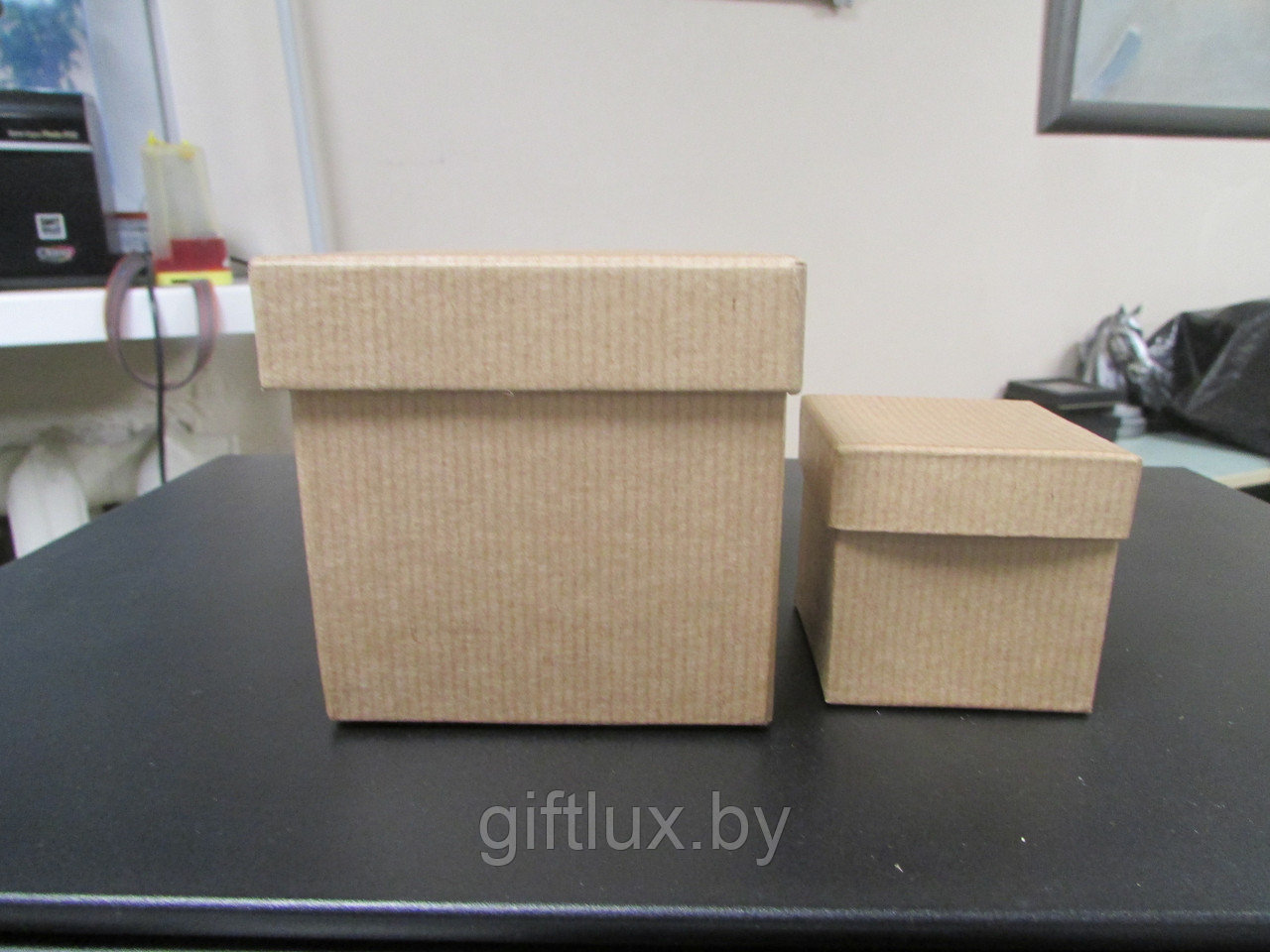 Набор Коробок Кубик "Однотон" (2 шт.) 5*5*5 см, 8*8*8 см - фото 1 - id-p23829512