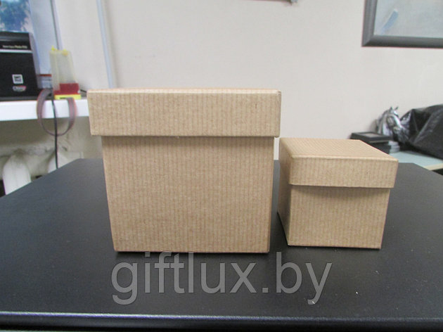 Набор Коробок Кубик "Однотон" (2 шт.) 5*5*5 см, 8*8*8 см, фото 2