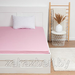 Простыня на резинке «Этель» 140х200х25 см, цвет розовый, ранфорс, 125 г/м²