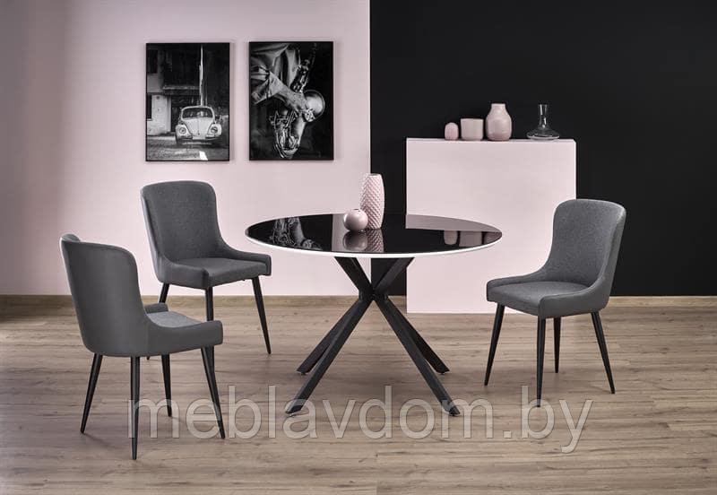 Стол обеденный круглый Halmar AVELAR (черный/белый) - фото 1 - id-p178805862