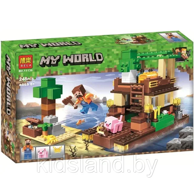 Конструктор Bela My World "Minecraft Остров сокровищ", 248 деталей, арт. 11136 - фото 2 - id-p188151171