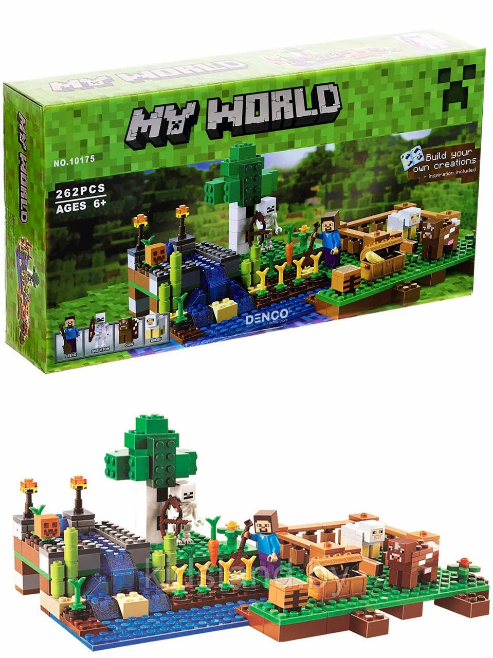 Конструктор Bela My World "Minecraft Ферма", 262 детали, арт. 10175 - фото 6 - id-p188151372