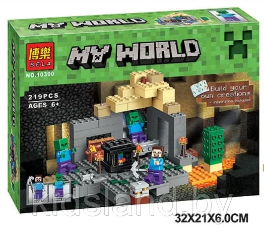 Конструктор Bela My World "Minecraft Подземелье", 219 деталей, арт. 10390 - фото 6 - id-p188151539