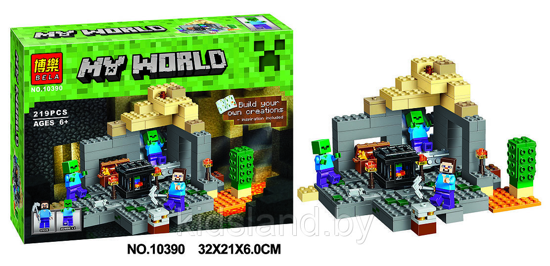 Конструктор Bela My World "Minecraft Подземелье", 219 деталей, арт. 10390 - фото 5 - id-p188151539