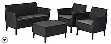 Набор уличной мебели  Salemo 2-sofa set, графит