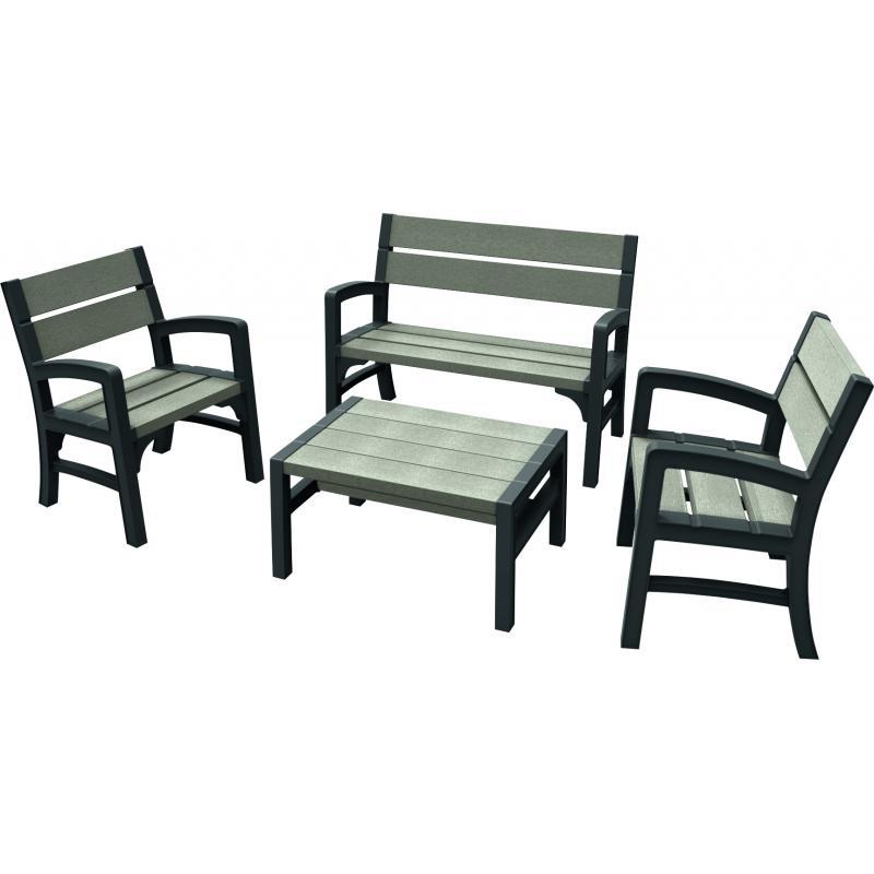 Набор уличной мебели WLF Bench-Set -brwgry-ee STD Cu - фото 1 - id-p188170026