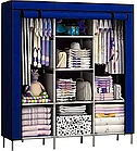 Складной шкаф Storage Wardrobe mod.88130 130 х 45 х 175 см. Трехсекционный. Синий, фото 6