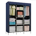 Складной шкаф Storage Wardrobe mod.88130 130 х 45 х 175 см. Трехсекционный. Синий, фото 2