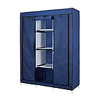 Складной шкаф Storage Wardrobe mod.88130 130 х 45 х 175 см. Трехсекционный. Синий, фото 4