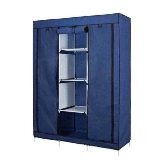 Складной шкаф Storage Wardrobe mod.88130 130 х 45 х 175 см. Трехсекционный. Синий - фото 4 - id-p188171035