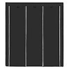Складной шкаф Storage Wardrobe mod.88130 130 х 45 х 175 см. Трехсекционный (черный), фото 5