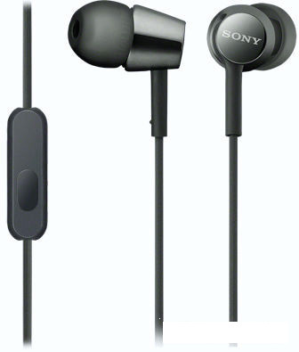 Наушники с микрофоном Sony MDR-EX155AP (черный) - фото 1 - id-p188168855